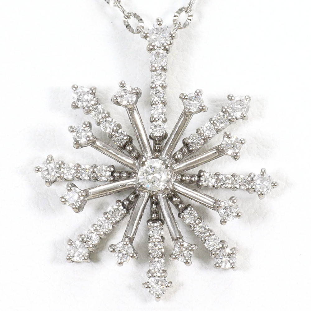 VINTAGE 18k Silver Diamond Necklace